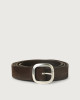 Orciani Hunting Double suede belt Leather, Suede Chocolate