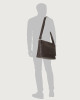 Orciani Chevrette leather messenger bag Leather Chocolate