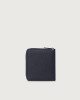 Orciani Soft small leather wallet with zip Leather Navy