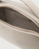 Orciani Chéri Soft leather hand mini bag with shoulder strap Grained leather Clay