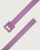 Orciani Soft leather belt with covered buckle Leather violet