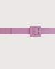 Orciani Soft leather belt with covered buckle Leather violet