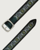 Orciani Velvet Arabic high-waist velvet and leather belt Leather, Velvet Teal