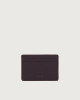 Orciani Micron Bicolor leather card holder Grained leather Chocolate