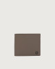 Orciani Soft leather wallet with coin pocket Grained leather taupe