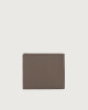 Orciani Soft leather wallet with coin pocket Grained leather taupe