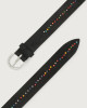 Orciani Blade leather belt with micro-studs Leather Black