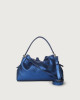 Orciani PUFFY Midnight leather handbag with strap Leather blue