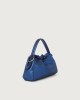 Orciani PUFFY Midnight leather handbag with strap Leather blue