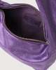 Orciani Pouch Midnight leather handbag bag Suede leather violet