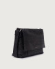 Orciani Chevrette Woven leather messenger bag Leather Black