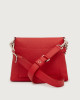 Orciani Missy S Soft grained leather shoulder bag with strap Grained leather Marlboro red