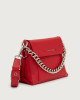 Orciani Missy S Soft grained leather shoulder bag with strap Grained leather Marlboro red