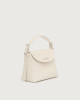 Orciani Nana Soft Small leather handbag with strap Grained leather White