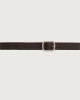 Orciani Dollaro Double leather belt 3,5 cm Grained leather Brown+Chocolate