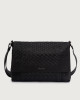Chevrette Woven leather messenger bag