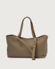 Orciani Tata Soft leather tote bag Grained leather Green