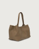 Orciani Tata Soft leather tote bag Grained leather Green