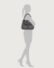 Orciani Diana Peach Large suede shoulder bag with strap Suede leather Brown