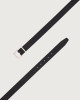 Orciani Saffiano Double reversible leather belt 3 cm Embossed leather, Leather Black+Navy