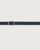 Orciani Saffiano Double reversible leather belt 3 cm Embossed leather, Leather Black+Navy