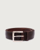 Orciani Bull Soapy leather belt 3,5 cm Leather Chocolate