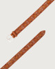 Orciani Blade Flower leaather belt 3,5 cm Leather Cognac