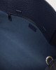 Orciani Aura Soft Large grained leather shoulder bag with strap Grained leather Navy