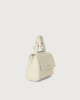 Orciani Sveva Soft Mini leather handbag with shoulder strap Grained leather White