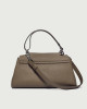 Orciani Sveva Longuette Soft leather handbag with strap Grained leather Green