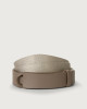 Orciani Micron leather and fabric Nobuckle belt Leather & fabric Mud