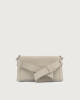 Orciani Missy Longuette Soft leather shoulder and crossbody bag with chain Grained leather Clay