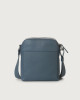 Orciani Micron leather mini messenger bag Grained leather Blue