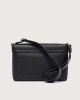 Orciani Micron leather midi messenger bag Grained leather Black