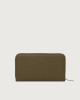 Orciani Zip around Soft large leather wallet Grained leather Oasi Green
