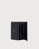 Orciani Soft small leather envelope wallet Grained leather Dark navy