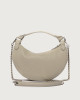 Orciani Dumpling Soft leather mini bag with strap Grained leather Clay