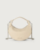 Orciani Dumpling Soft leather mini bag with strap Grained leather Ivory