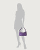 Orciani Pouch Midnight leather handbag bag Suede leather violet
