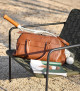 Orciani Micron midi leather duffle bag Grained leather Cognac