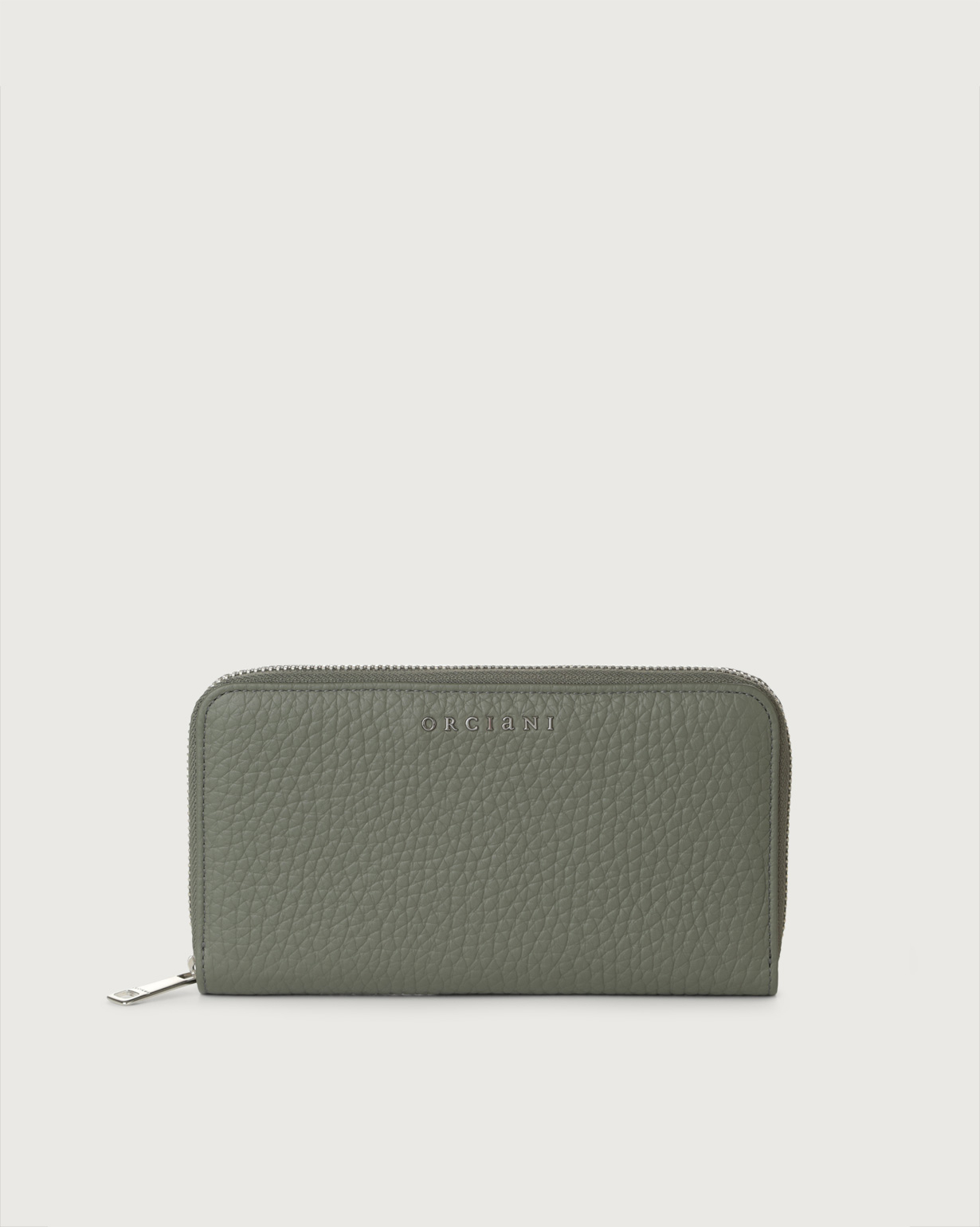 ORCIANI Zip Around Soft leather wallet, color Green