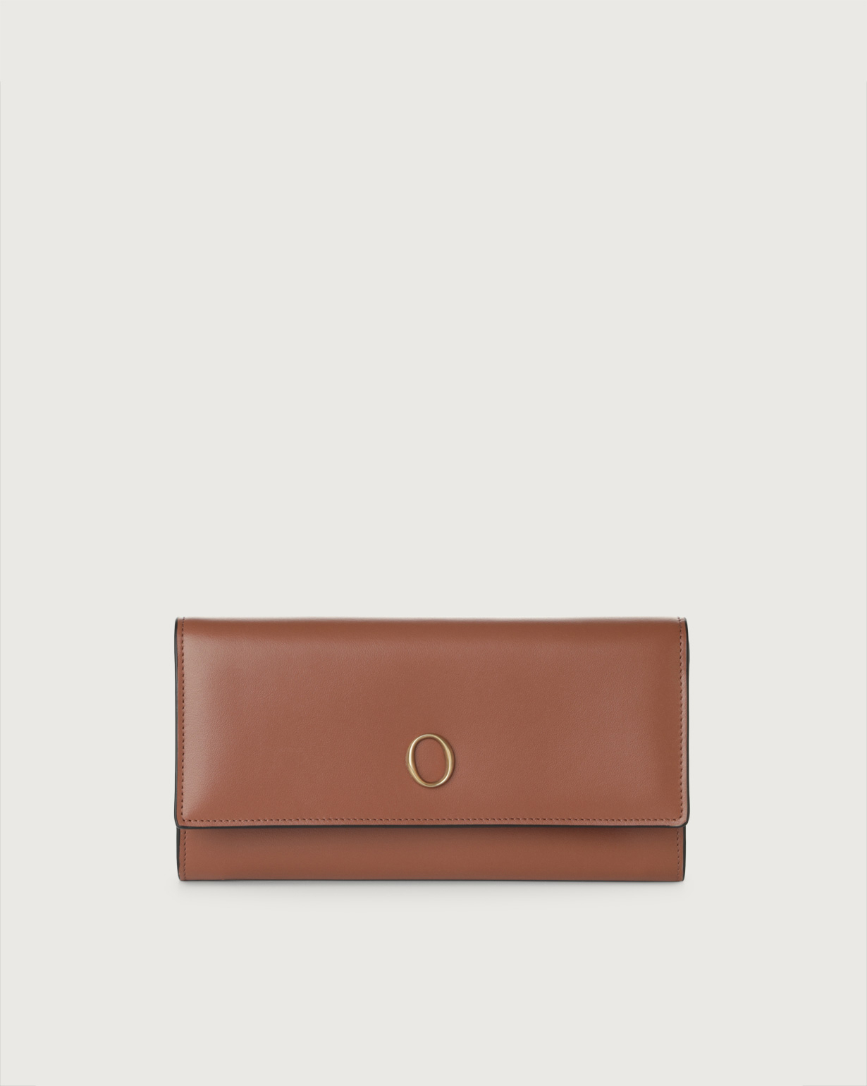 ORCIANI Liberty leather wallet with RFID protection. , color Cognac