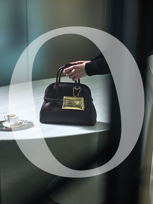 ORCIANI New Moon Vanity mini leather crossbody bag. , color